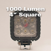 4" Square 1000 Lumen LED Work Light